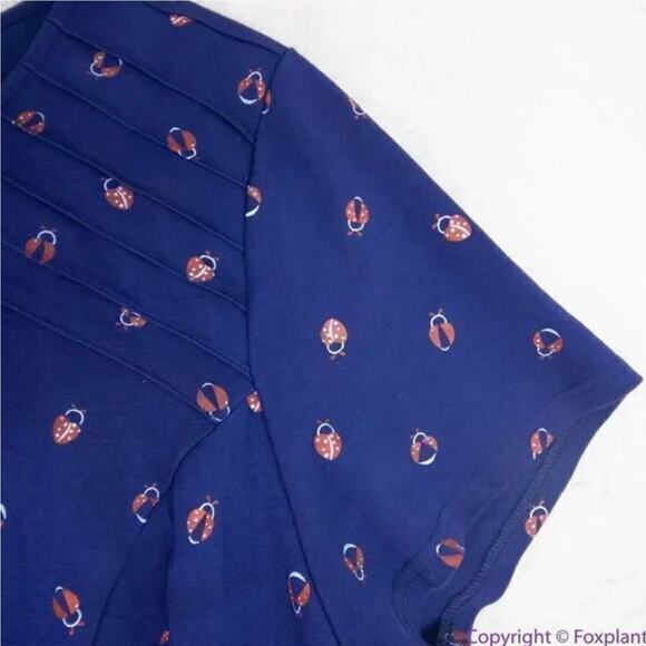 Unique Vintage Gwynnie Bee ladybug Print Dress, 2X - Picture 8 of 13